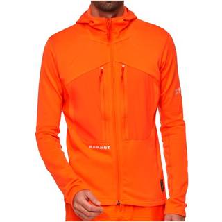 Mammut Eiger Nordwand Advanced Midlayer Hooded Jacket Fleecejakke Herrer størrelse M farve rød/orange