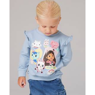 Name It Gabby’s Dollhouse Sweatshirt Dusty Blue Med Katteprint - Str. 5y 110cm