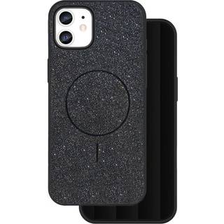 iPhone 12/12 Pro Glitter Thin Mobil Cover - MagSafe Kompatibel - Sort
