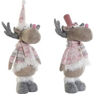 Julepynt DKD Home Decor Multifarvet Rensdyr 16,5 x 11,4 x 40,6 cm (2 enheder)