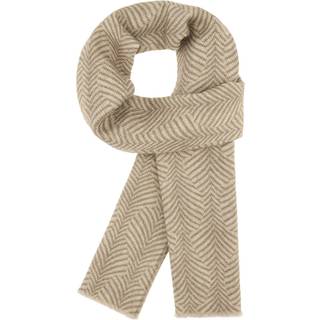 BOGGI MILANO Herren Schal beige Woll-Stoff gemustert