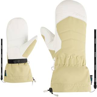 Ziener Women's Kilati Aquashield AW Mitten Glove Handsker Damer størrelse 7,5 farve beige/hvid