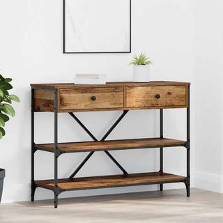 Konsolbord med skuffe med hylde Andet med opbevaring Brun træ