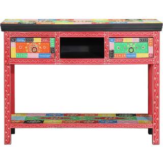 Konsolbord Flerfarvet 100 x 30 x 75 cm Massivt mangotræ