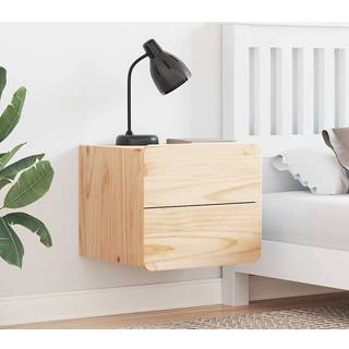 Sengebord Med Skuffe Brun 39 X 34 X 33 Cm Massivt Fyrretræ