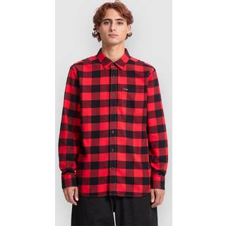 Volcom Caden Plaid L/S Skjorte Herrer størrelse L farve rød