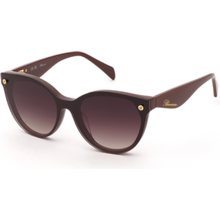 Blumarine Kvinde UBM894 03G6 Solbriller Acetat Rød Brun Geometrisk Normal Nuanceret