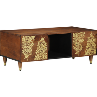 Sofabord honningfarvet 100 x 54 x 40 cm Massivt mangotræ