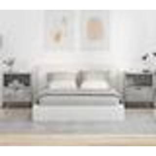 Sengeborde 2 pcs Betongrå 49 x 36 x 61 cm Konstrueret træ