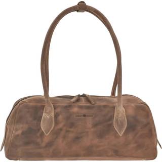 East-West-Bag Damentasche Leder 42x16cm "Vintage" antikbraun