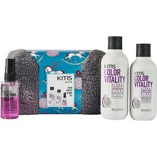 KMS Haar ColorvitalityBlonde Mini X-Mas sæt 2025 KMS Colorvitality Blonde Shampoo 300 ml + KMS Colorvitality Blonde Conditioner 250 ml + KMS ThermashapeQuick Blow Dry 75 ml 1 Stk. (528,00 kr / 1 stk.) - 1 Stk.