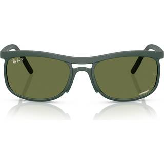 Ray - Ban Unisex RB4452CH 6016/2 Solbriller Kig Grøn Grøn Firkantet Polariseret