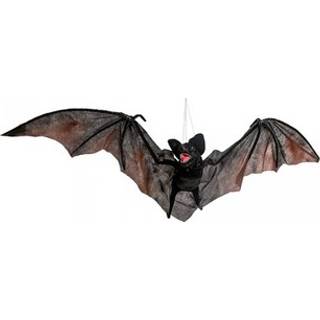Schwarze Fledermaus mit Bewegung & Leuchtaugen 122 cm