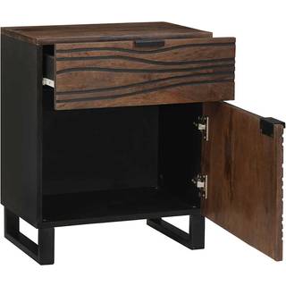 Natskab med skuffe Valnød 50 x 33 x 60 cm Massivt mangotræ