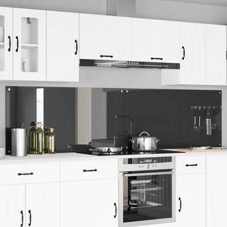 Køkken bagvæg 2 pcs Mørkegrå 120 x 60 cm hærdet glas