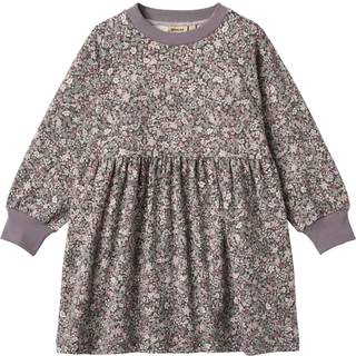 Wheat Dorthea Jersey Kjole - Purple stone flowers