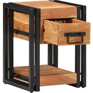 Natskab Med Skuffe Brun 30 X 30 X 40 Cm Massivt Akacietræ