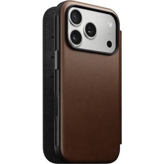 iPhone 17 Pro - Nomad Modern Leather Folio Cover - MagSafe Kompatibel - Brown