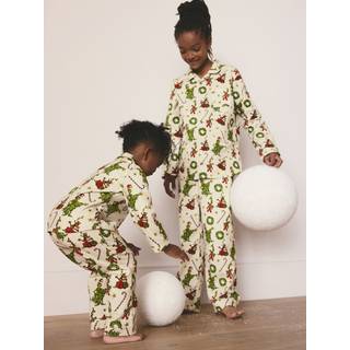 Next Grinchen matchende familie julepyjamas med knapper (9mdr.-16år)