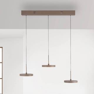 JUST LIGHT. GmbH Hængelampe Plata, dæmpbar, Brun/rust, Stue/spisestue, Metal, Moderne