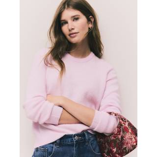 Next Blush Pink Long Sleeve Crew Neck Jumper With Wool