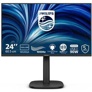 PHILIPS 24inch 1920x1200 100Hz IPS Flat H/A 150 MM USB C DOCKING DISPLAY Daisy chain DICOM TUV EyeSafe certified USB HUB SPEAKERS