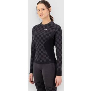 Mons Royale Women's Ascender Merino Seamless L/S Merino undertøj Damer størrelse XL farve grå/blå