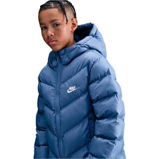 Nike All Day Play Therma-FIT-dynejakke med løs pasform til større børn - blå - L