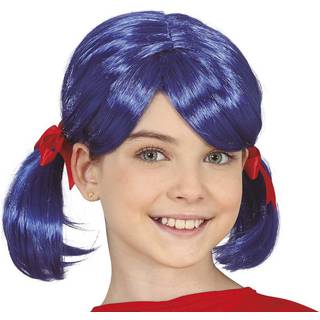 Blå paryk med rottehaler, barn