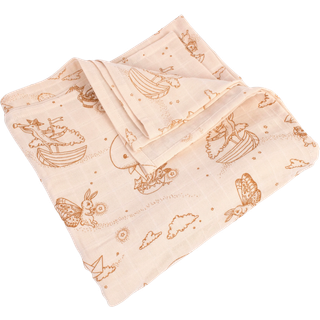 Filibabba Stor Stofble/Svøb 120x120 cm GOTS Dreamy Adventurers (1 stk)