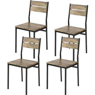 SoBuy 4 stk. køkkenstole i vintage stil - FST72-Nx4