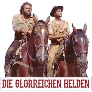 Bud Spencer & Terence Hill 3D Tin Sign Die glorreichen Helden 45 x 45 cm