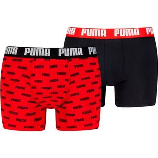 Puma 2-pak Everyday Aop Boxer - Red/Black - Large