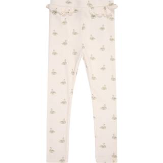Lil Atelier Gavo Efi Slim Leggings NOOS - Pastel Parchment/Swan