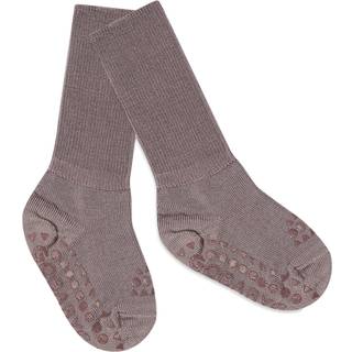 Gobabygo Strømper Skridsikre Mørk Lilla Merinould - Str. 2-3y 23-26