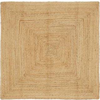 Område tæppe Beige 160 x 160 cm Jute