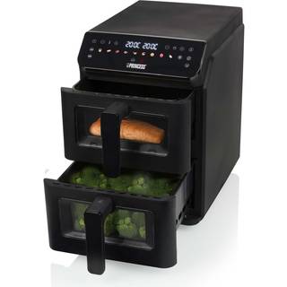 Dobbelt varmluftfrituregryde, 5,6+5,6 L, 3000W, Sort - Princess