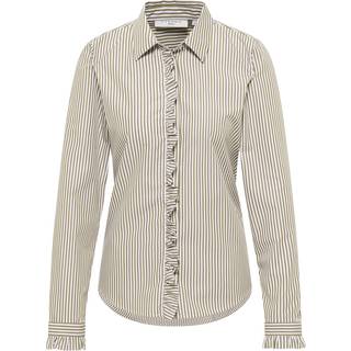 shirt-blouse in olive striped
