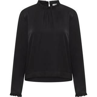 Viscose Shirt Blouse in black plain