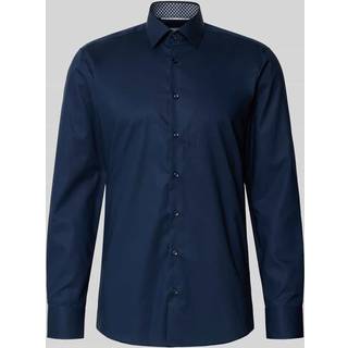 SLIM FIT Shirt in navy plain