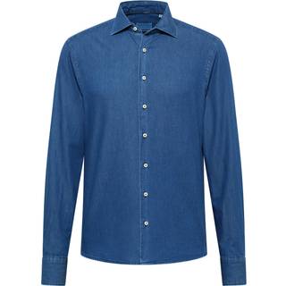 SLIM FIT Shirt in dark blue plain