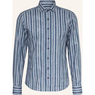 SLIM FIT Shirt in dark blue printed