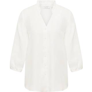 Viscose Shirt Blouse in off-white plain