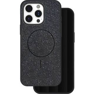 Glitrende cover til iPhone 16 Pro Max – Sort