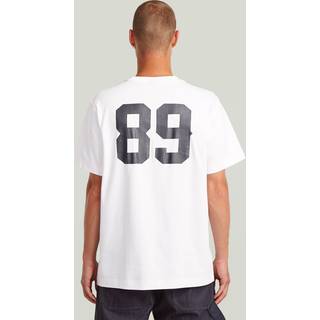 89 Back Graphic Loose T-Shirt - White - Men