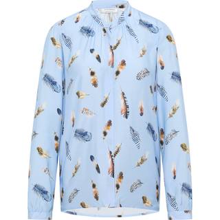 shirt-blouse in light blue printed