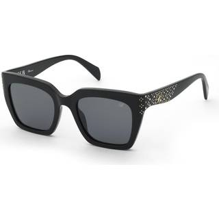 Blumarine Kvinde SBM903S 700S Solbriller Acetat Sort Røg Firkantet Normal