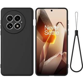 OnePlus 13 Flydende silikone cover med håndrem - sort