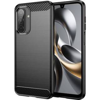 Samsung Galaxy A17 Børstet TPU Cover - Karbonfiber - Sort
