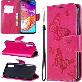 Butterfly Samsung Galaxy A70 etui - Rose